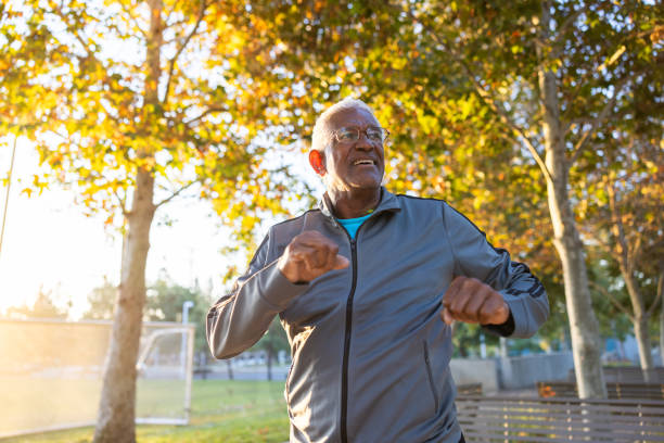 istock Healthy senior black male stretching before a workout 1758193810