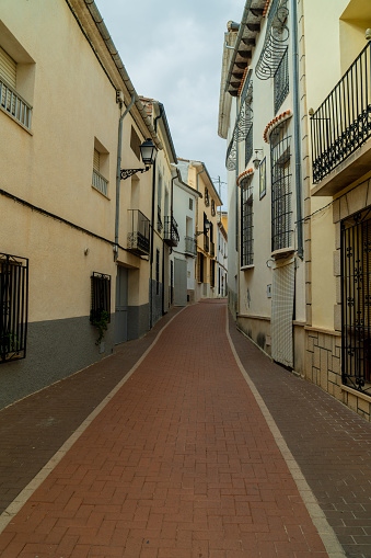 Beautiful street in Almudaina town, Alicante (Spain)