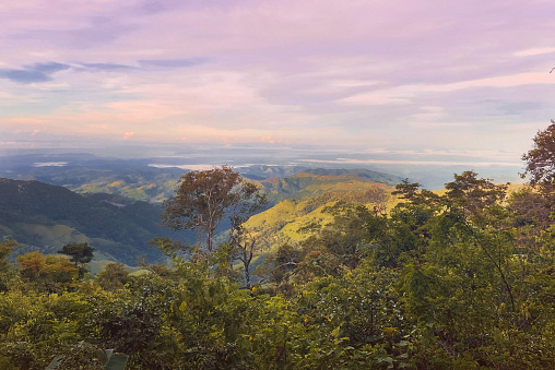 Sunset views in Costa Rica jungle