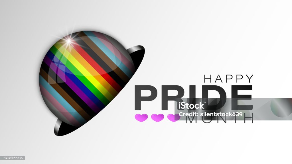 Simple Inclusive Pride Background Background With Lgbtq Inclusive Pride Flag Stock Illustration ...