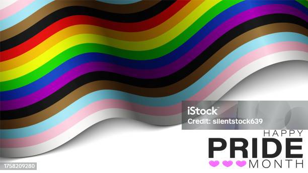 Simple Inclusive Pride Background Background With Lgbtq Inclusive Pride Flag Stock Illustration ...
