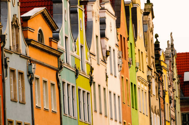 Multicoloured buildings in Dluga, Dlugi Targ, Gdansk