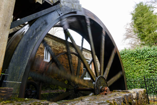 istock Spinning water wheel at an Irish mill 1758240924