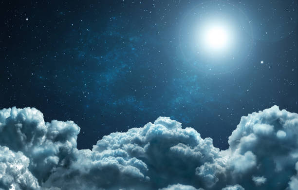 istock Beautiful clouds against the night sky and stars 1758268902