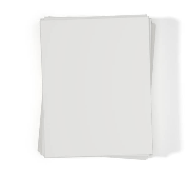 istock Mockup of disorderly stack of paper sheets isolated on a white background. 3d illustration 1758269997