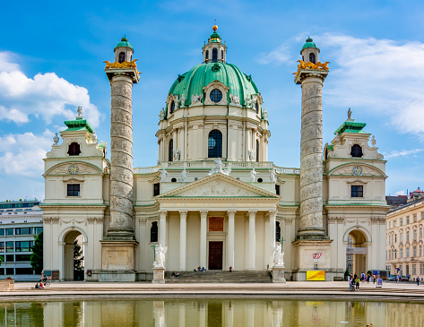 Karlskirche church in Vienna, Austria