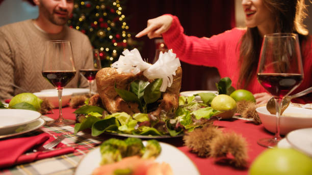 istock Family at Thanksgiving dinner 1758330661