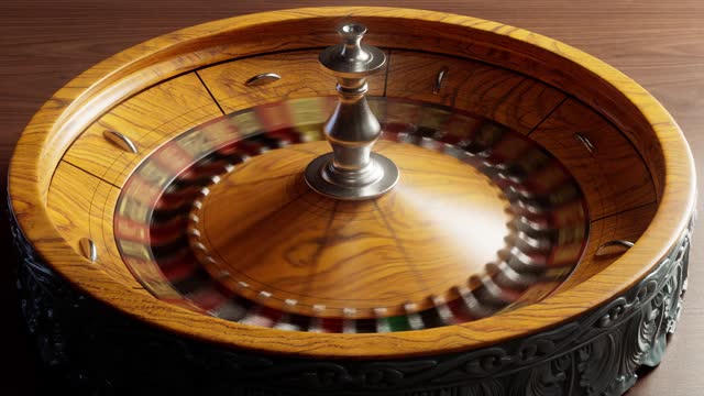 spinning vintage antique roulette wheel
