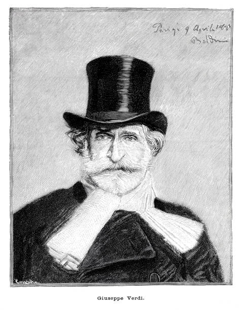 istock Guiseppe Verdi italian composer portrait with top hat 1758376093