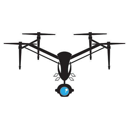 drone quadrocopter Vector camera icon symbol design