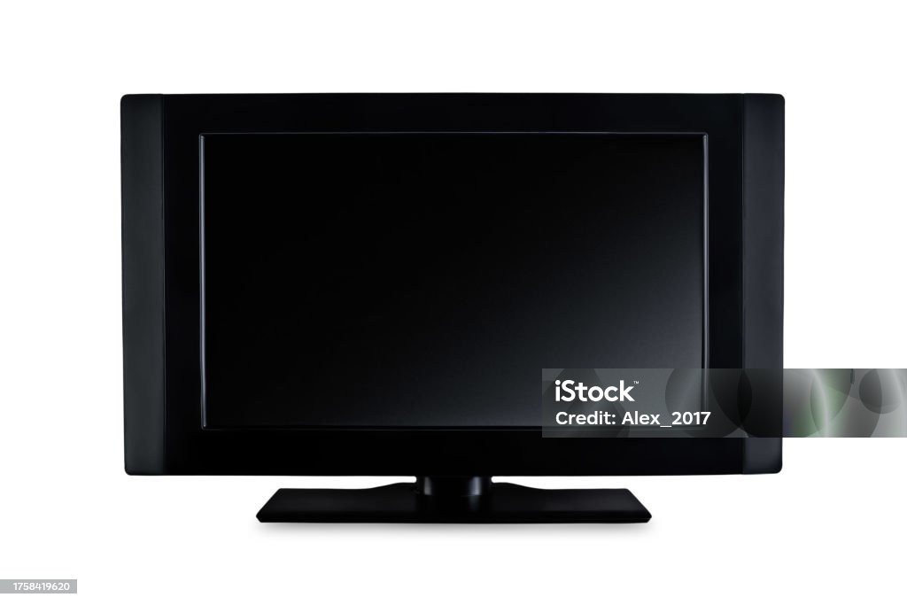 Picture Rectangular Television Black Rectangular Plasma Tv On A White Isolated Background Stock Photo ...