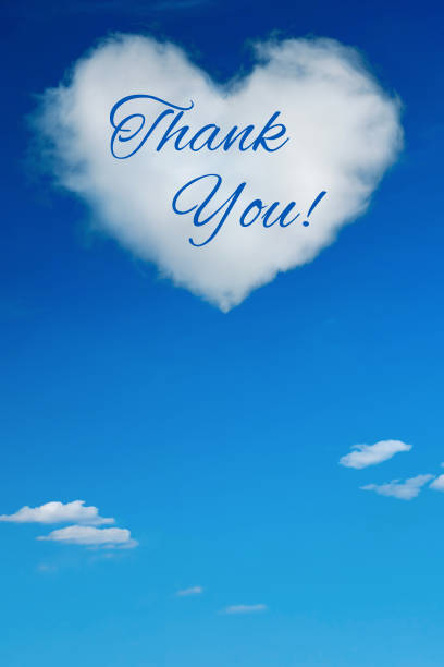 istock 'Thank you!' written on a heart-shaped cloud 1758430178