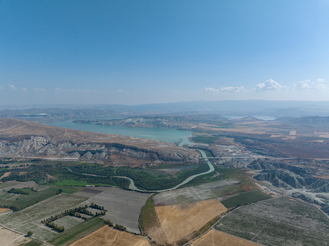 Nallihan Bird Sanctuary (Nallıhan Kuş Cenneti) in Turkiye's Ankara. Taken via drone.