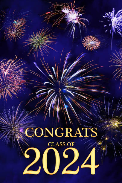 istock CONGRATS CLASS of 2024 lettering with beautiful fireworks 1758432333