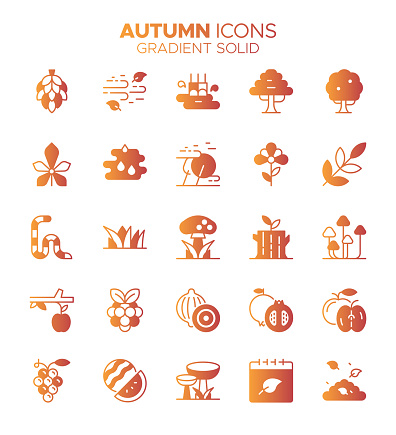 Elevate your autumn-themed designs with our 'Vibrant Autumn Icon Set.' This collection boasts 25 meticulously crafted icons that encapsulate the beauty of the fall season. From rich foliage to cozy essentials, these icons are ideal for websites, apps, and promotional materials, adding that touch of autumn charm you're looking for. Download now to infuse the spirit of fall into your creations and embrace the season's warmth.