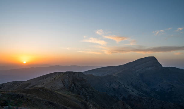 istock Beautiful view of a mountain peak during sunset. 1758452769