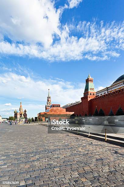 View Of Lenin Mausoleum And Kremlin Wall Stock Photo - Download Image Now - Architecture, Blue, Building Exterior