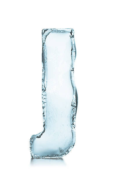 istock Letter J frozen ice block alphabet 175847783
