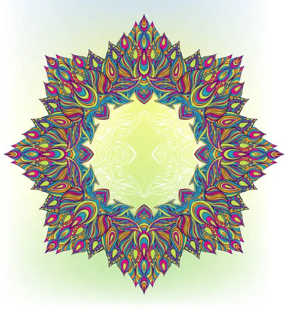 Vector illustration of lotus star