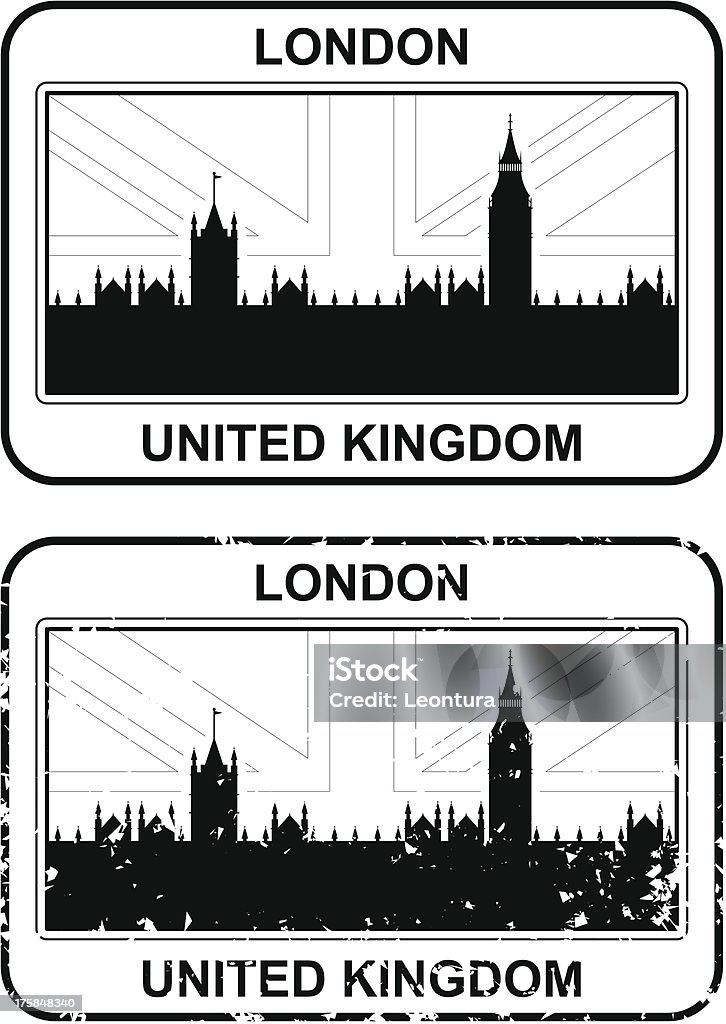 British Stempel w paszporcie - Grafika wektorowa royalty-free (Anglia)