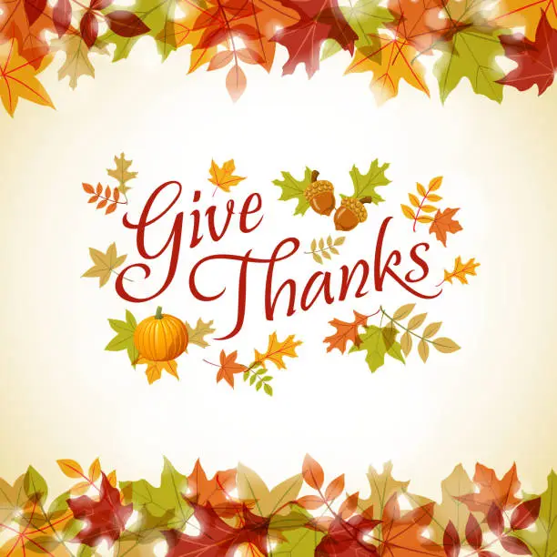 Vector illustration of Give Thanks Background
