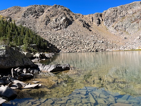 Reflection on a mountain lake