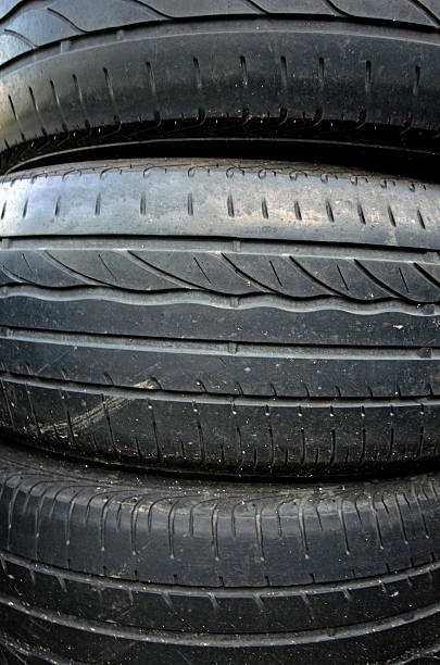 istock Old used car tires 175850288