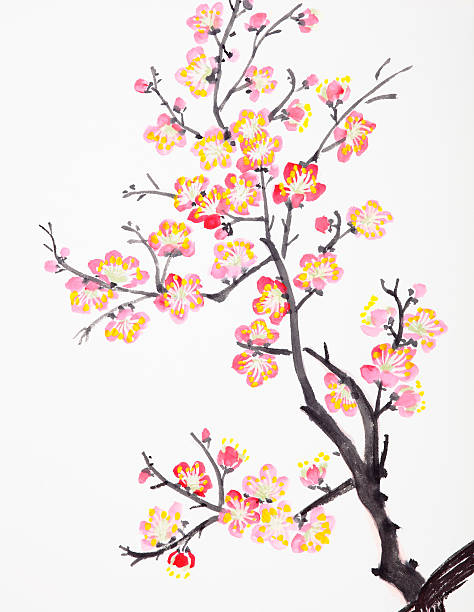 istock Chinese painting of flowers, plum blossom 175850850