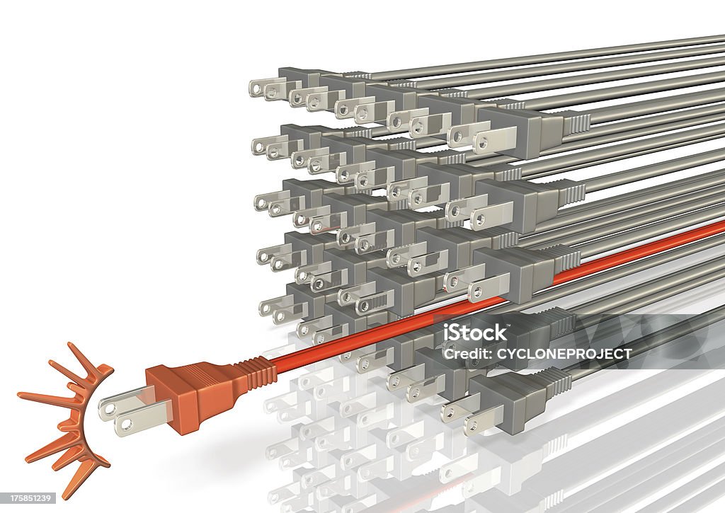 Obrazu renderowanego, przedstawiających przewodu zasilającego dołączony razem - Zbiór zdjęć royalty-free (Abstrakcja)