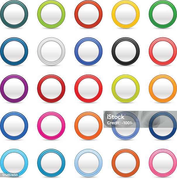 Пустой Круглый Серый Значок Web Интернет С Цвет Кольцо — стоковая векторная графика и другие изображения на тему Атласная ткань