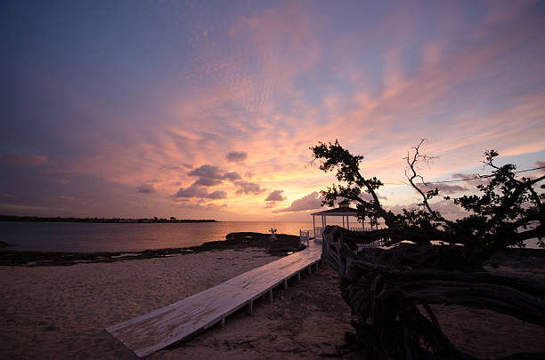 A wooden hut on a beach in Cuba.