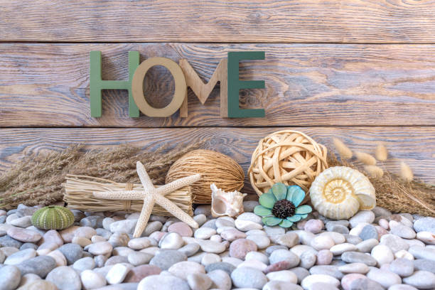 istock Sea decorations and letters Home. 1758536923
