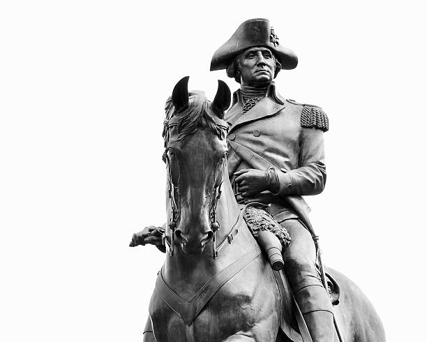 george washington statua, boston, ma - oggetto generale foto e immagini stock