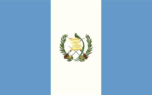 Flag of Guatemala Proportion 1:2, Flag of Guatemala guatemala stock illustrations