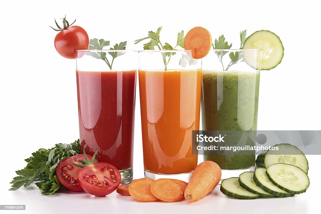 vegetable juice assortment of vegetable juice Blended Drink Stock Photo