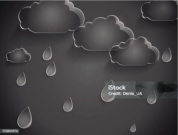 Ilustración de Nubes Con Lluvia Cae De Vidrio y más Vectores Libres de Derechos de Abstracto - Abstracto, Agua, Anticuado
