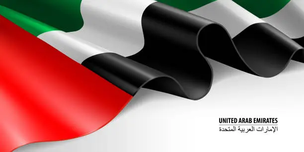 Vector illustration of United Arab Emirates Flag