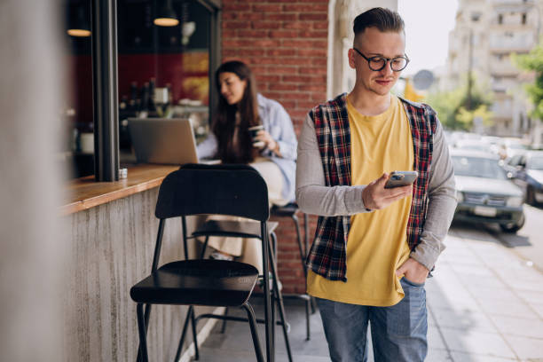 istock Online shopping in a coffee shop 1758578706
