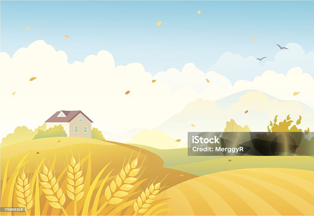 Fall Field Vector Fall Fields Stock Illustration - Download Image Now - Agricultural ...
