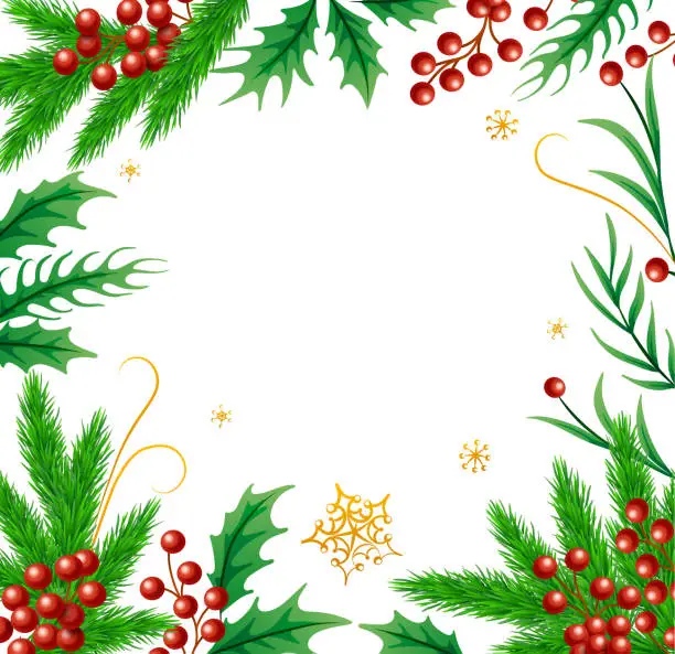 Vector illustration of Happy Holiday, Christmas Decoration Background, Holiday Wishes