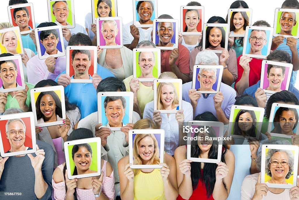 Redes Social - Royalty-free Face Humana Foto de stock