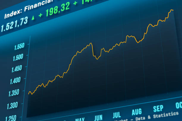 istock Financial Services sector moving up, stock exchange. 1758685080
