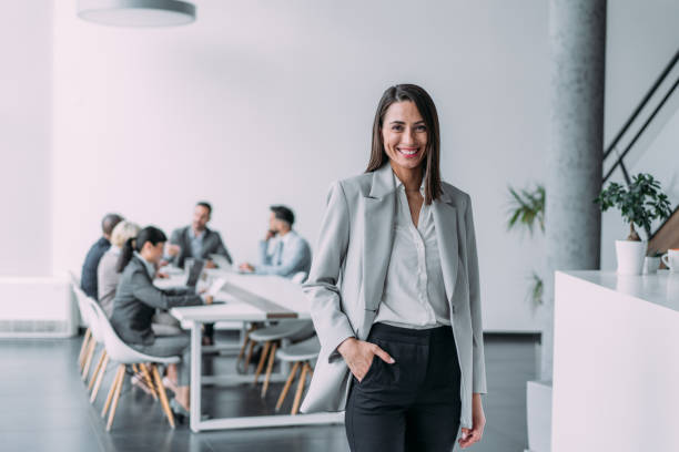 istock Confident businesswoman and her team. 1758688789