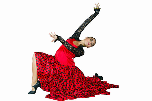 istock young dancer  dances in a red dress 175869837