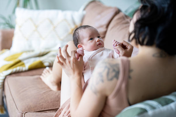 Lounging at Home with Mom