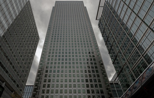 Buildings in the financial district of the City of London on a winter's morning