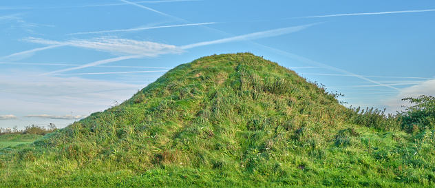Photo of burial mound - Eshoej - from the bronze age located in Jutland, Denmark, a late summer / early autumn taken by a  Medium Format camera
