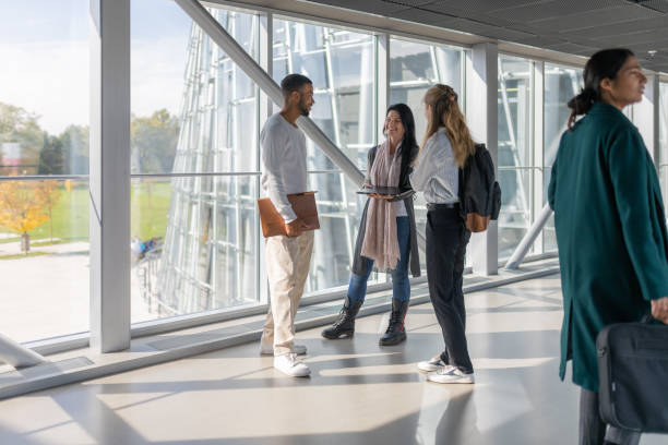 istock Students are talking on the stairs of the university. 1758753218