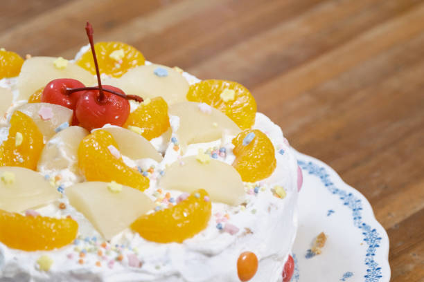 istock Handmade cake with cherries on top 1758777277