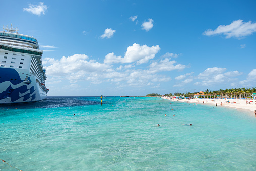 Grand Turk - British Overseas Territory – Bahamas – October 30 - 2023 – Tropical beach on a sunny day